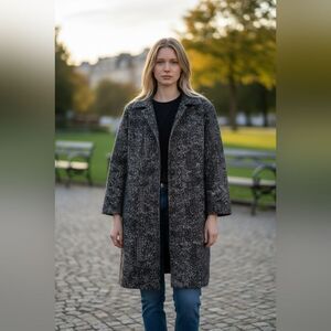 Tahari Black and Gray Coat